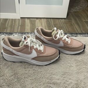 Nike Pink Sneakers with Chunky Sole and White Accents